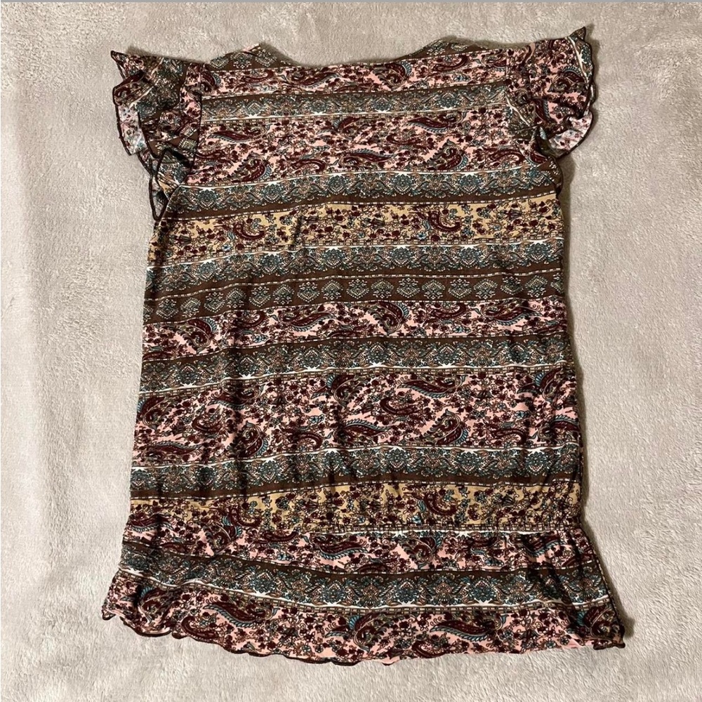 Y2k Vintage Top With Aztec Like Pattern - image 5